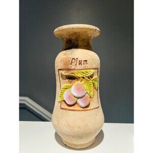 Gorgeous vintage Italian country style ceramic kitchen canister — large 11.5” ta
